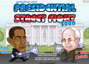 Browser game guerra politica Obama vs McCain