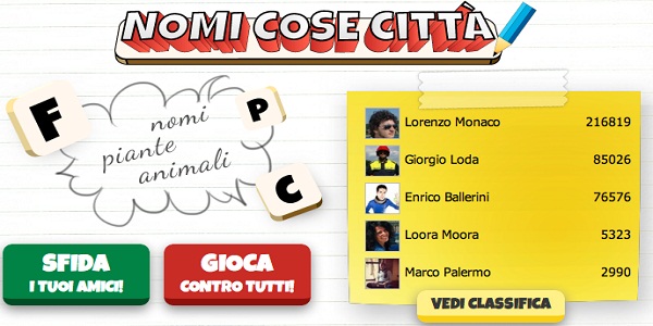 gioco nomi città