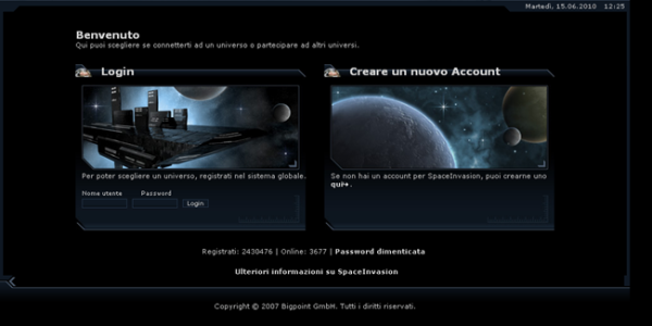 Space Invasion: browser game strategico spaziale
