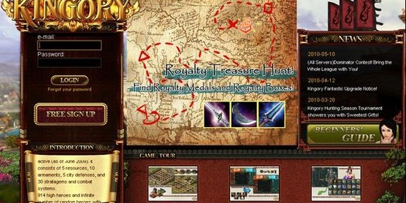 Kingory: browser game di strategia dove sei un Re