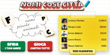 Nomi, Cose & Città: il browser game