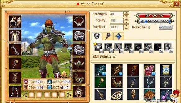 Personaggio Lords Online