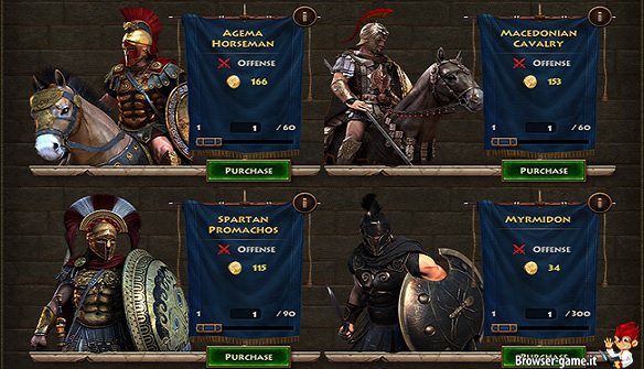 Unità Sparta War of Empires